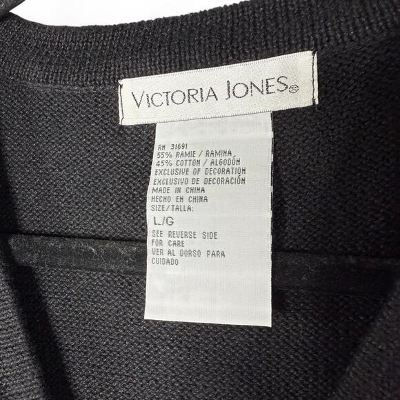 VTG 90s Victoria Jones Holiday Sweater Vest L Beaded Toy Soldier Ugly Sweater - Picture 7 of 11